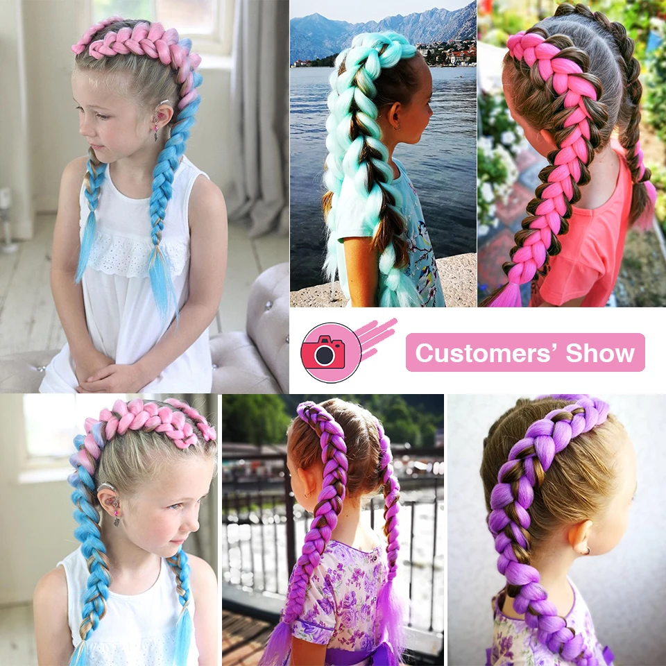 hot sale 4 braids ready to ship jumbo hair synthetic wigs lace braided wigs for kids braided wigs