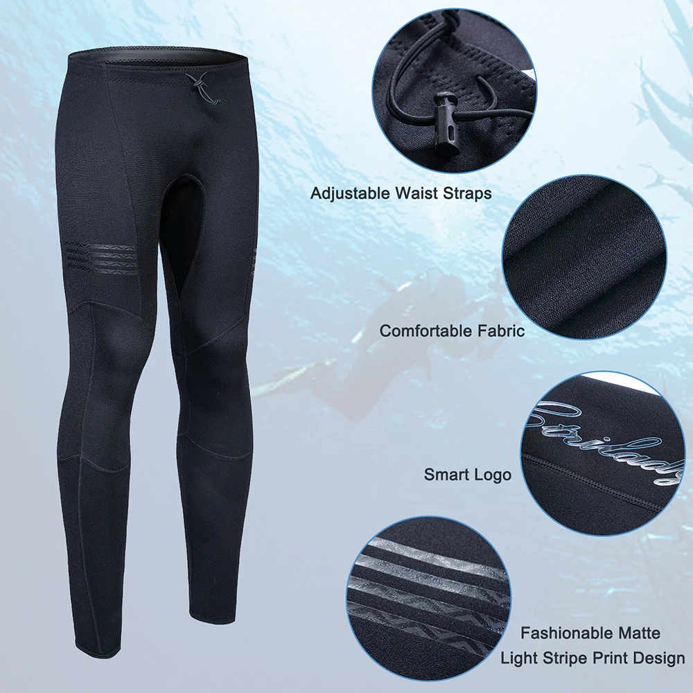 Men Neoprene Surf Wetsuit Pants Diving Suits For Snorkeling Swimming  1mm 1.5mm 2mm