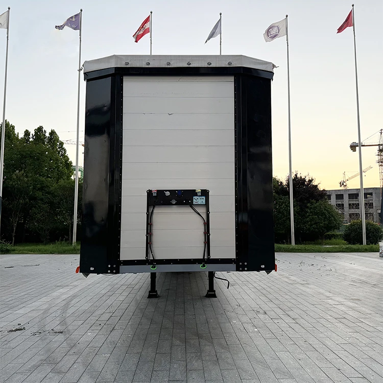 OTTC Certified Tri Axle Curtain Side Semi-Trailer Steel Truck Trailer with Aluminum Door and 12R22.5 Tyre