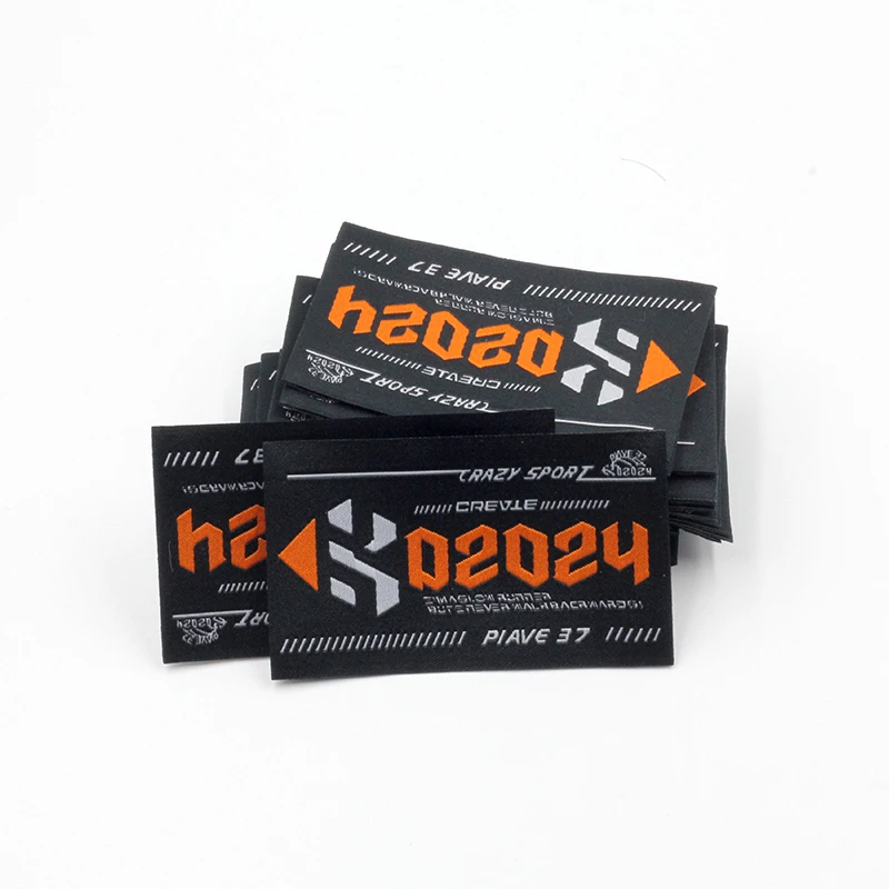 Custom Embroidery Brand Labels For Clothing Cheap Woven Fabric Garment Labels Tags Clothes Labels