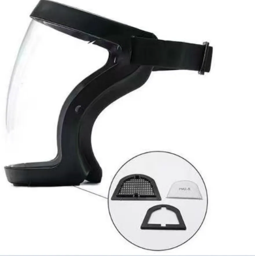 PC Proof Anti-fog Plastic Protective Clear Safety Full Face Protection Cover