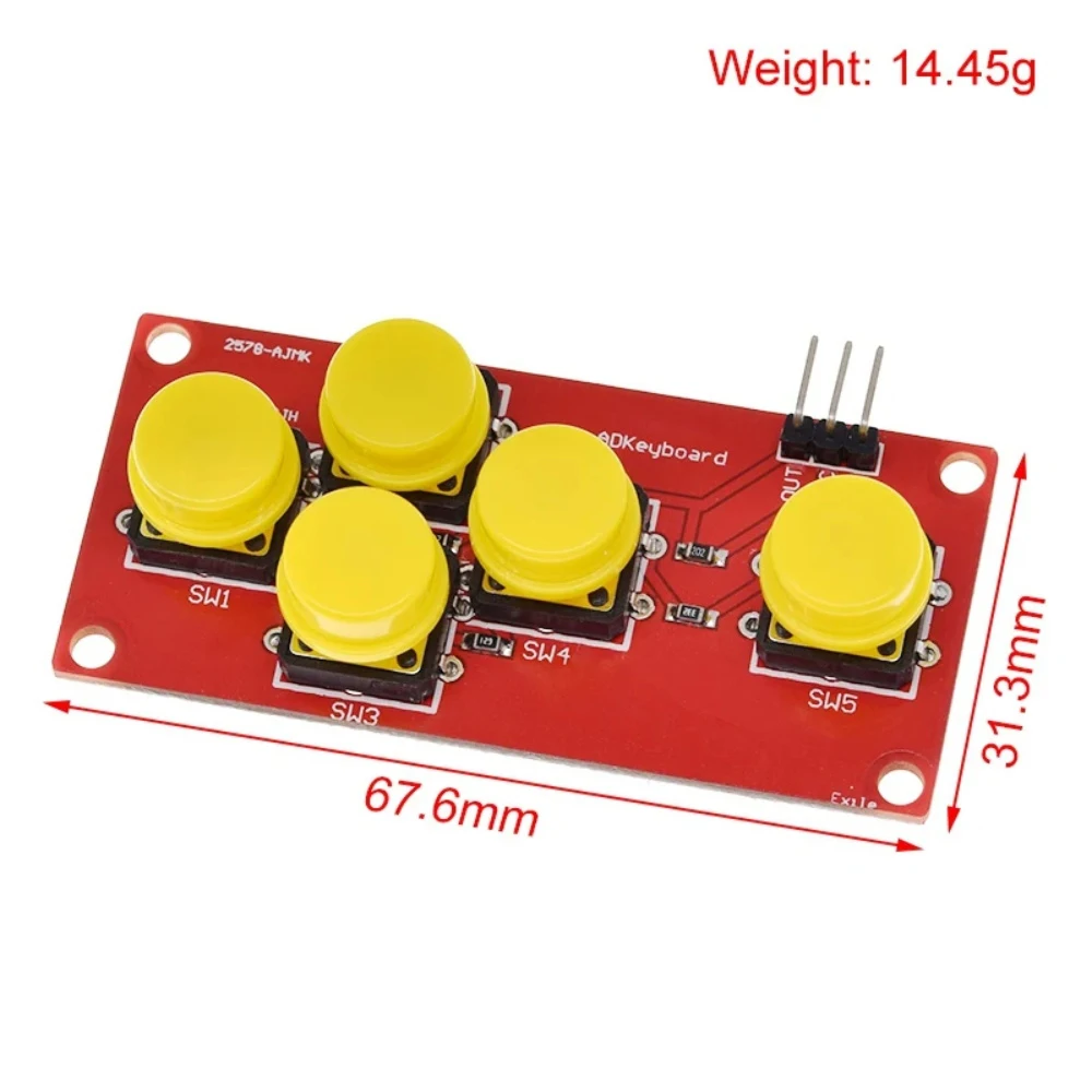 AD Keyboard Simulate Five Key Module Analog Button for  Sensor Expansion Board