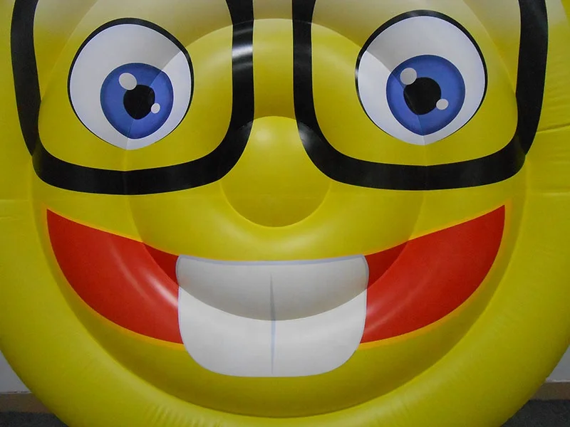 Pool party inflatable emoji float pontoon