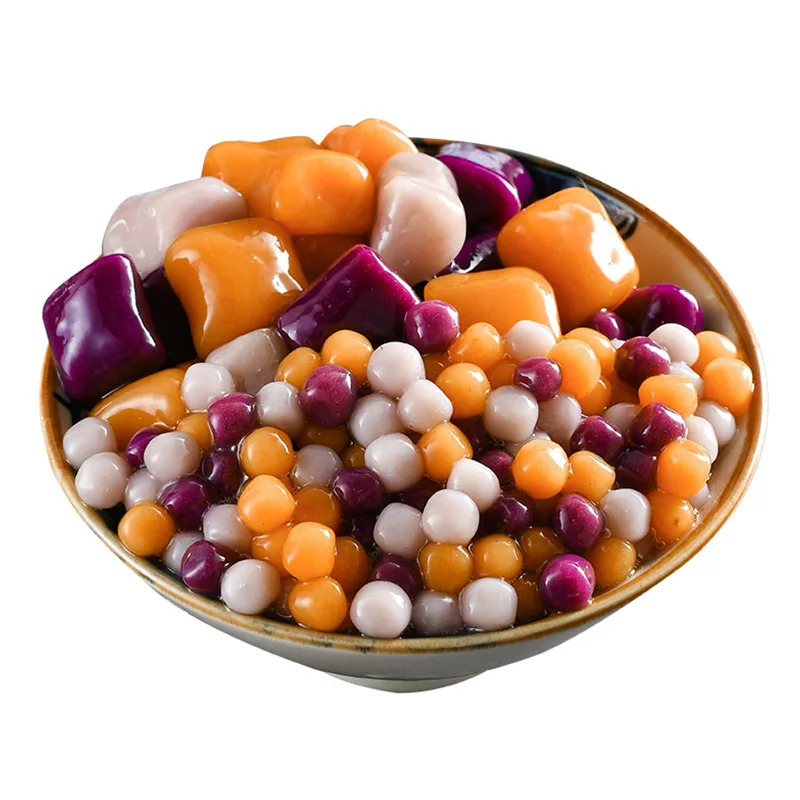 Quick to Cooking Taro Balls 500g Various Flavor Instant Popping Boba Bubble Milk Tea Ingredients