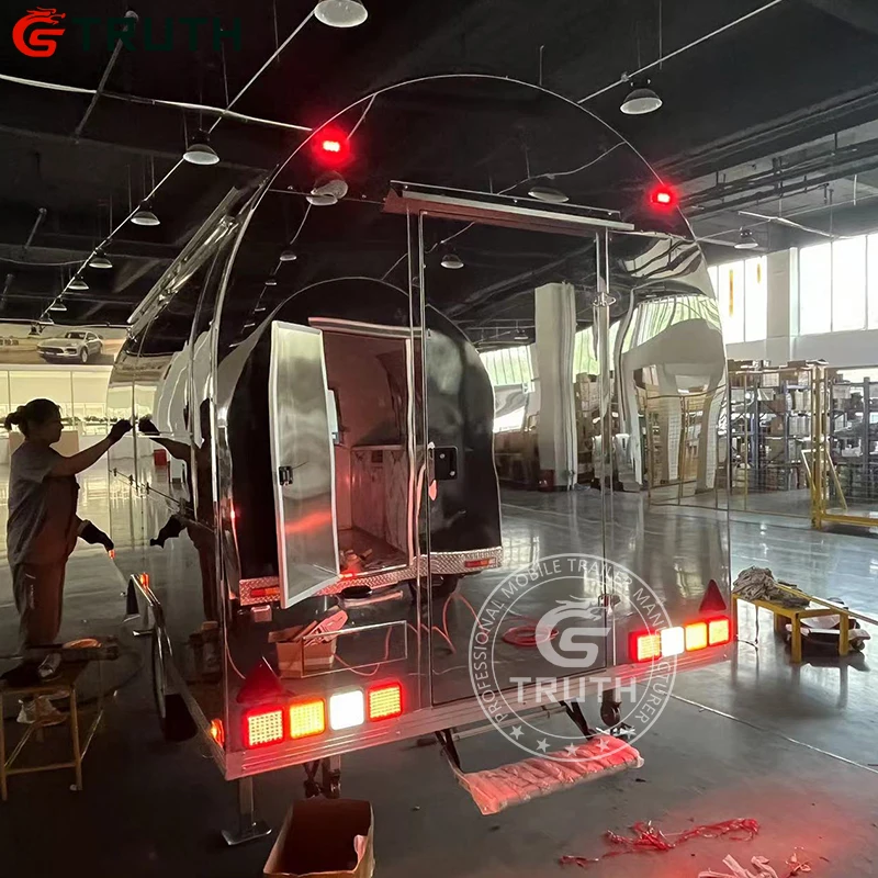 Outdoor Stainless Steel Home Use Restaurant Commercial Multifunction Food Cart Food Truck for Retail