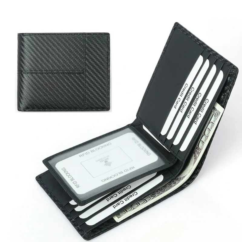 Dompet RFID из углеродного волокна с соединением внакрой мульти-карты purseswholesaler маленький кошелек мужской логотипом роскошные кожаные кошельки