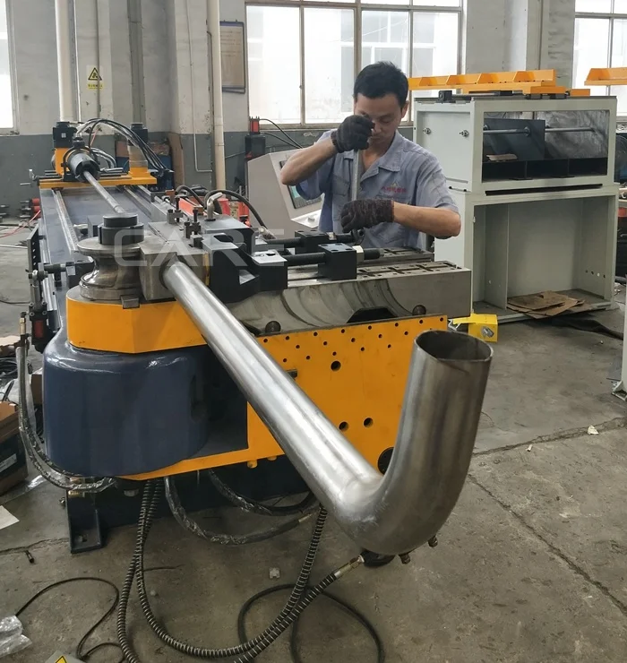 DW50CNC Fully Automatic 2 Axis CNC Rotary Draw Tube Pipe Bending Machine with extension mandrel length