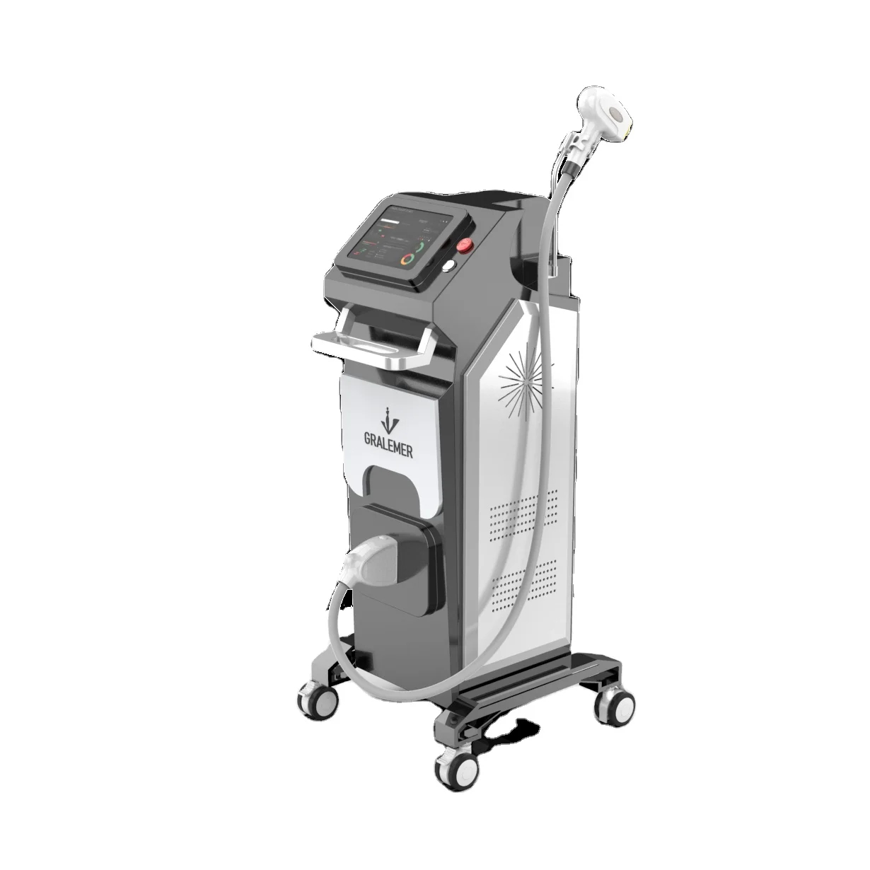 2022 GRALEMER 20000000 Shots Touch Screen Handle 3 Wavelength 755 808 1064 Diode Laser Hair Removal Machine with TEC Cooling