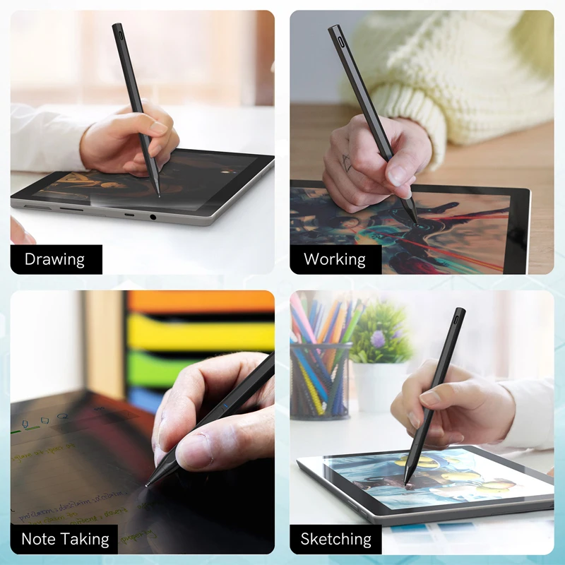 D-shaped body 4096 pressure-sensitive touch pen, compatible with Surface Pro 8 and Pro 7/Laptop Studio, palm rejection stylus