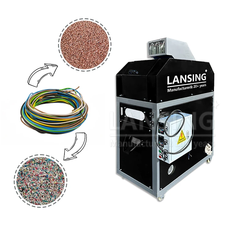 Lansing 50-80kg/h Mini Granulator Machine Waste Recycling Aluminum Cable Copper Wire Granulator Machine For Sale