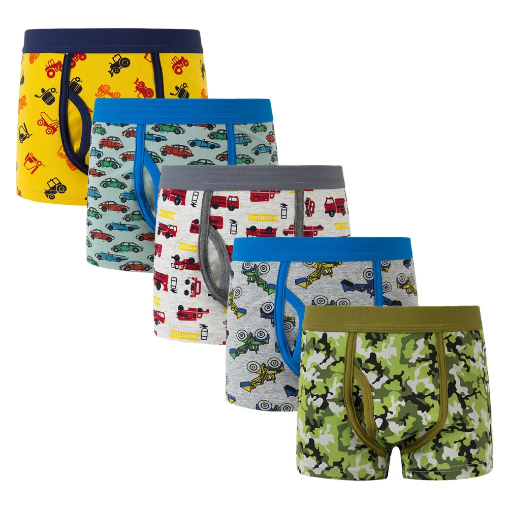 
Cute 5pcs Kids Boys Teens Boxer Underwear 