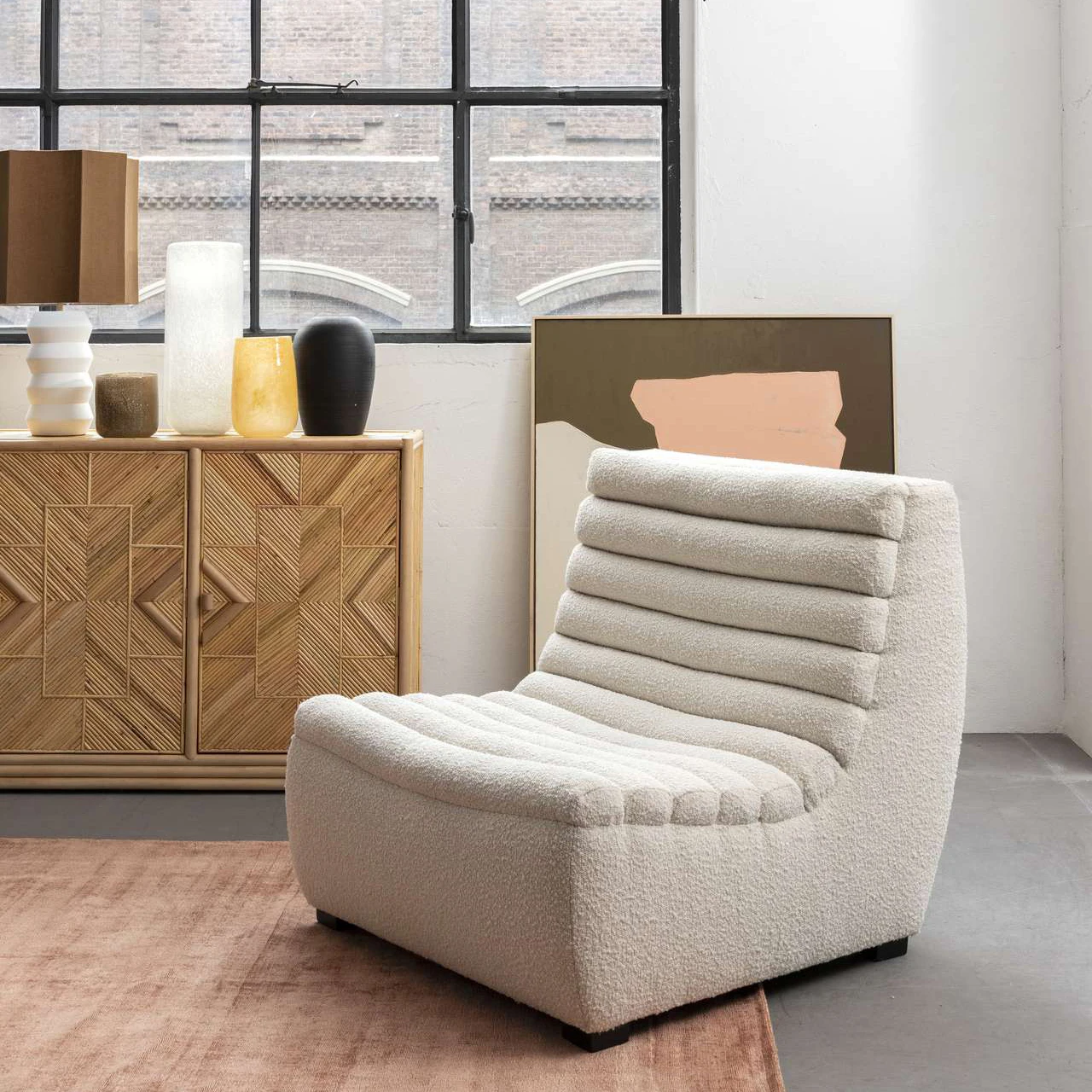 Nordic Design Chaise Lounge Armchair Living Room Sofa Single Seat Round Shaped Velvet Accent Couch