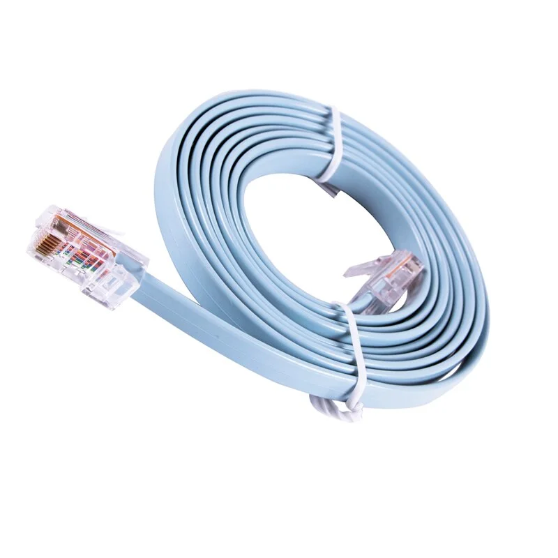 72-1259-01 Cisco Console Rollover Cable, Blue, RJ45 Male to RJ45 Male, for Router Switch
