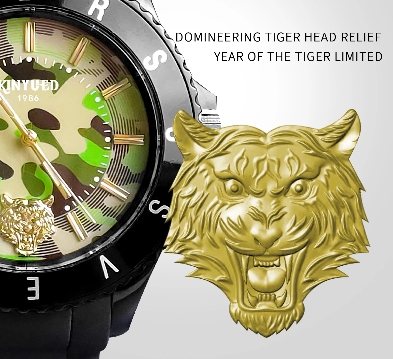 2023 KINYUED Factory Hot selling Quartz Watches Life Waterproof  Wristwatch Men Quartz Movement for Men