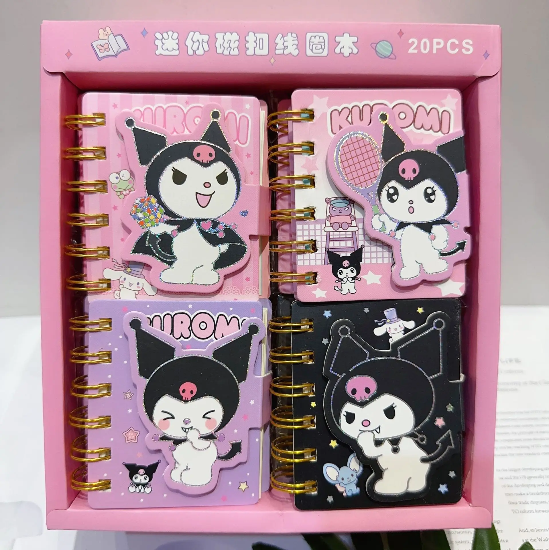 Baoyu Mini Melody Kuromi Cartoon Kawaii Girl Portable Notebook A7 Diary Bobine De Couleur Holiday Gifts