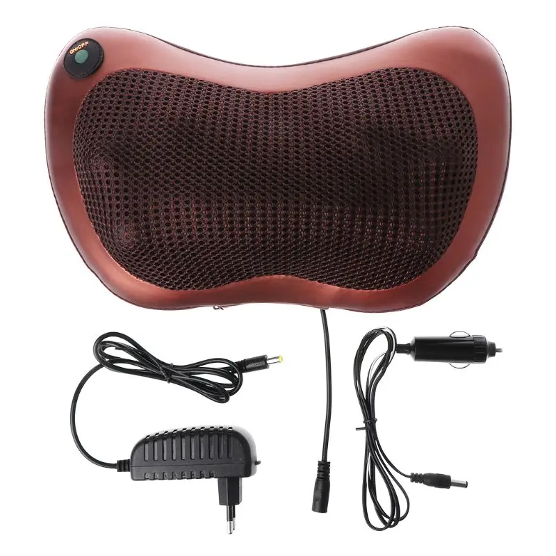 Hot Sale Full Body Electric Car Home Pressure Activated Waist Cervical Neck Massage Pillow With Heat