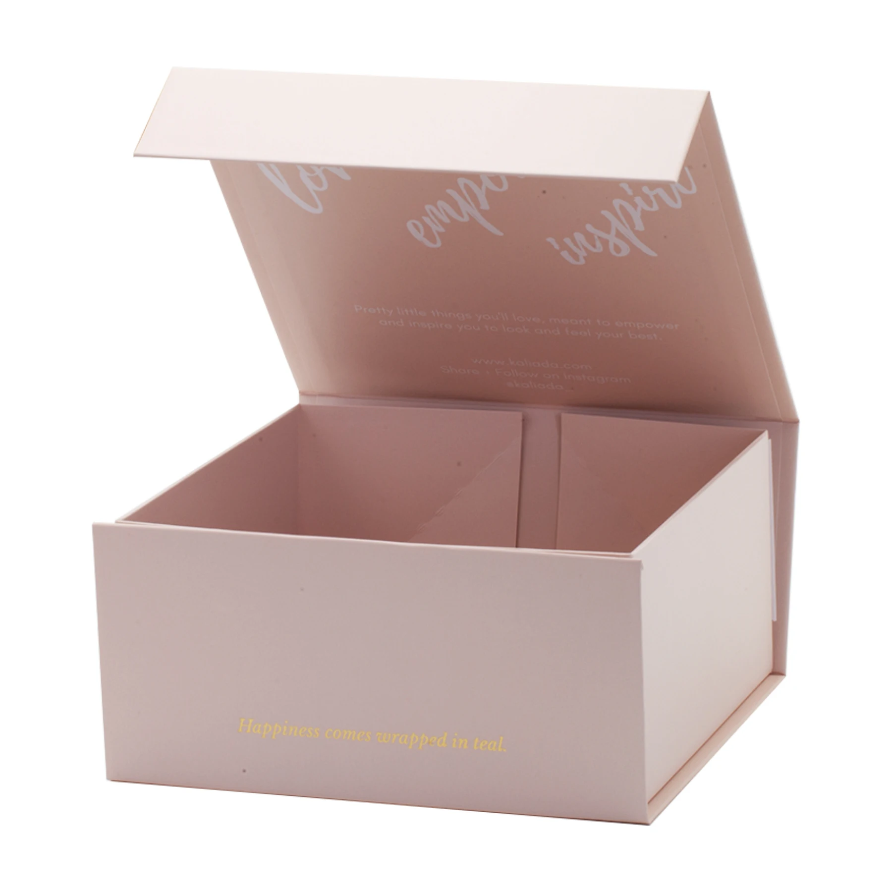 Pink large box with golden logo luxury packaging for products wedding gift packing folding box hamper flip clothing shoes box