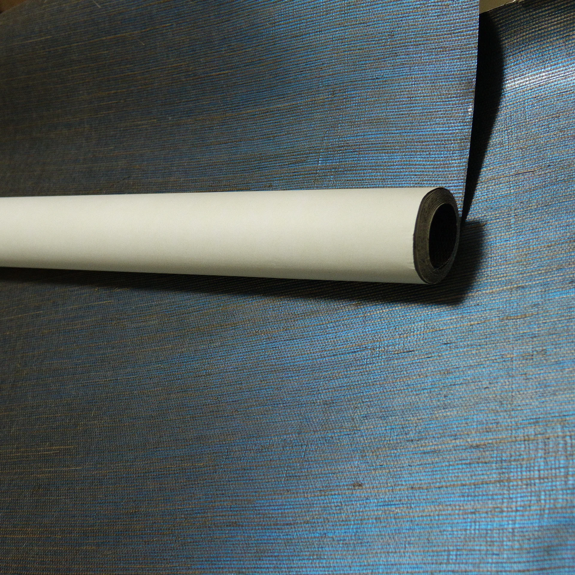 Zhenling wallcovering real fiber grasscloth wallpaper grey wallpaper for ceiling tiles