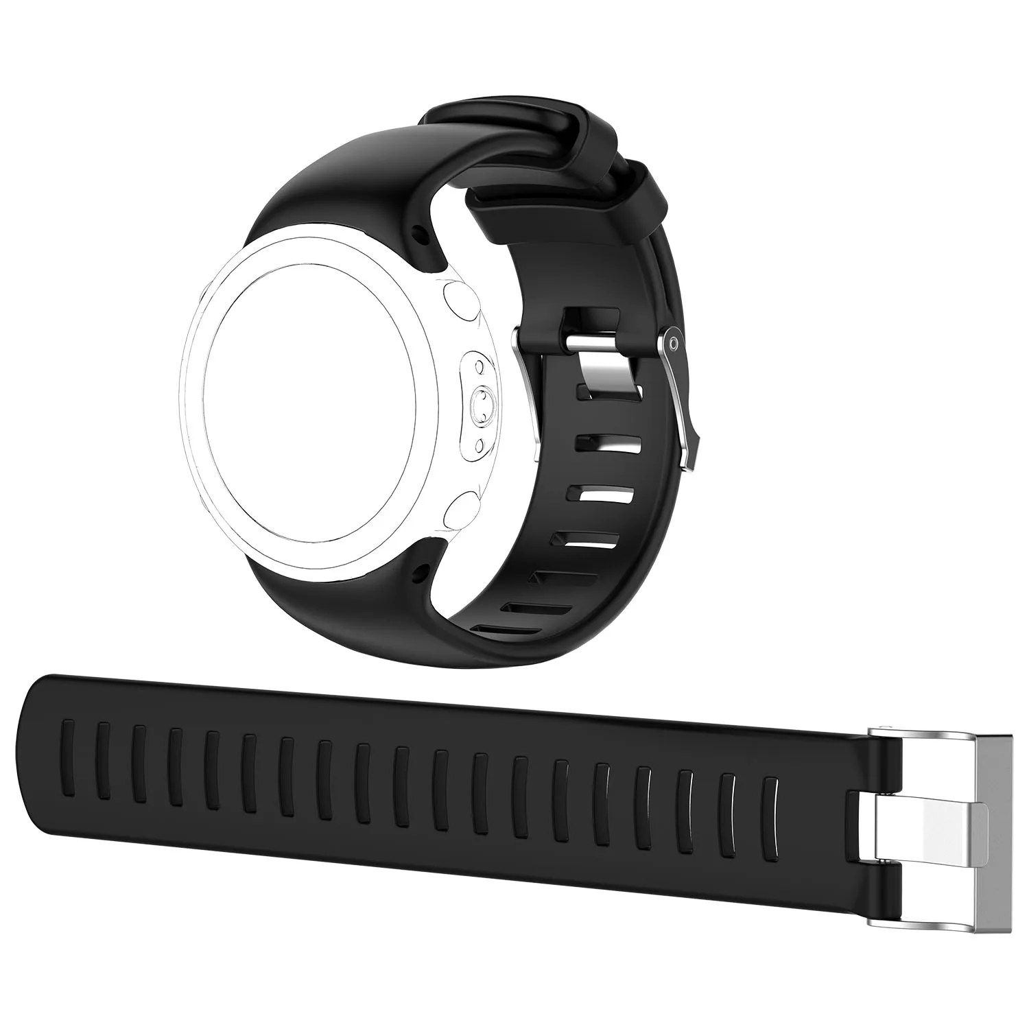 Заводская цена на Suunto d4 / d4i ремешок для часов Силиконовый сменный браслет запястье