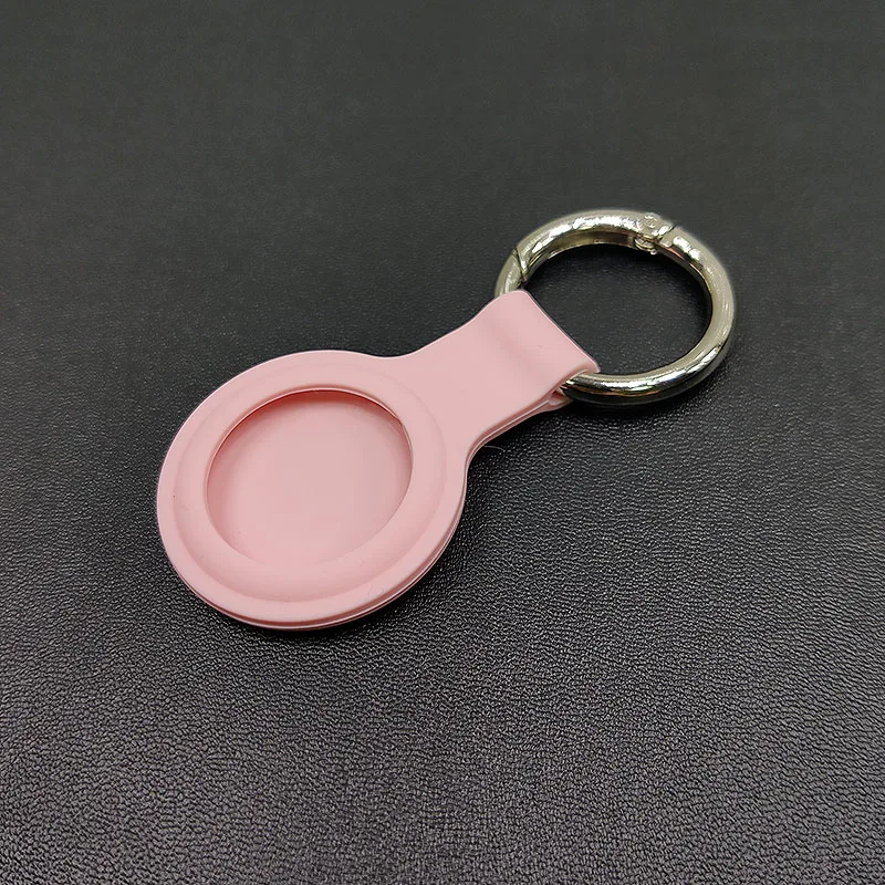 Logo Customized Silicone Air Tag Case Cover Keychain Key Ring Clip Holder Loop Designed Silicone Pet Airtag Case For Airtag