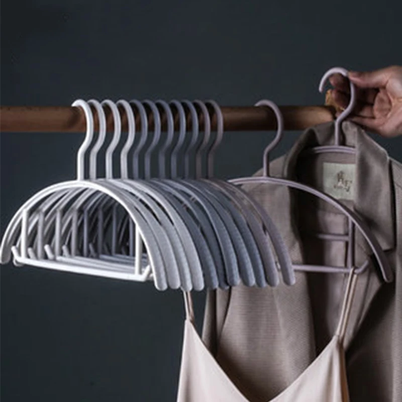 Direct Selling Bedroom Anti Skid Hanger Creative Household Multipurpose Plastic Clothes Hangers