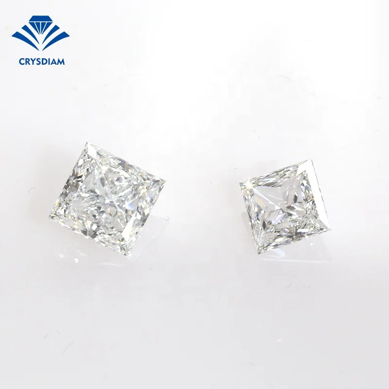CRYSDIAM Princess Cut SI2 lab grown diamond jewelry wholesale natural diamonds 1 carat diamond price
