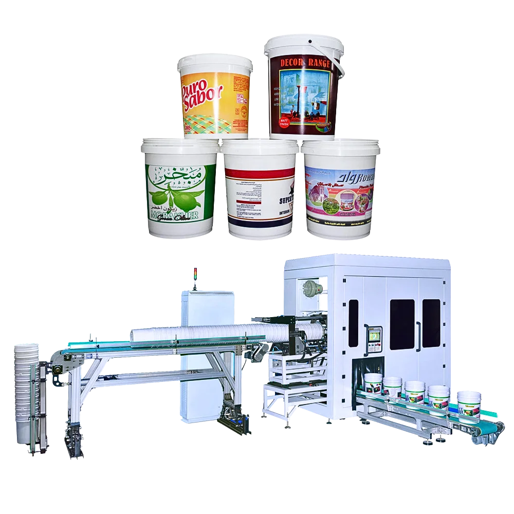 APM-6350 pail printer automatic offset printing machine  cylindrical plastic bucket dry offset printing machine