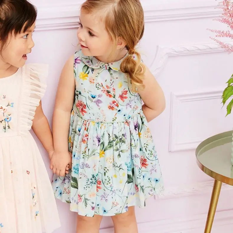 
Wholesale Girl printed Dress Sweet Child Casual Dress flower Little Girls dresses Clothes 