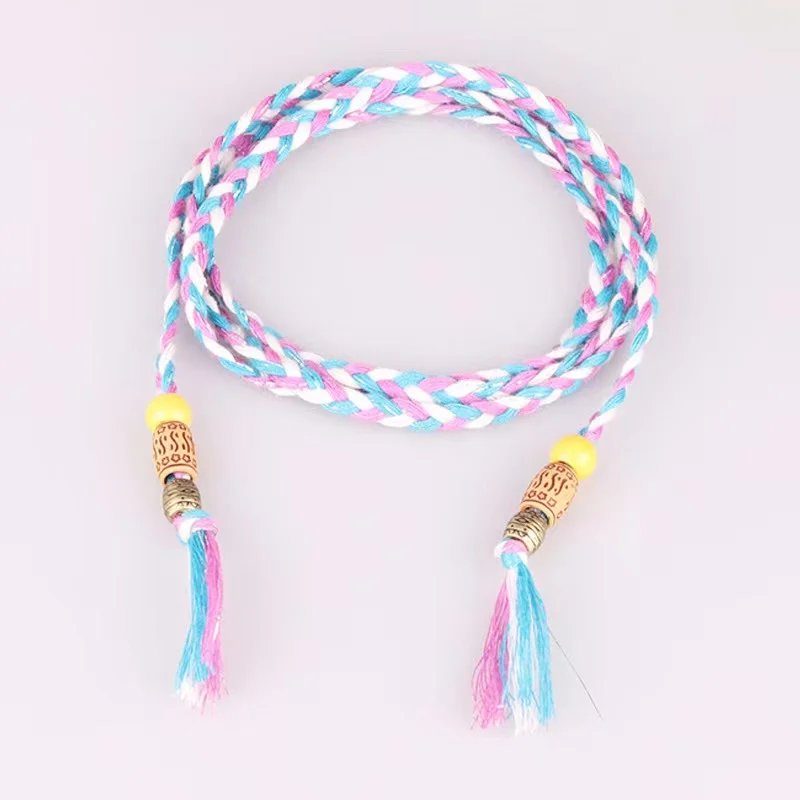 Korean style all-match dress knotted decorative belt Ladies woven belt