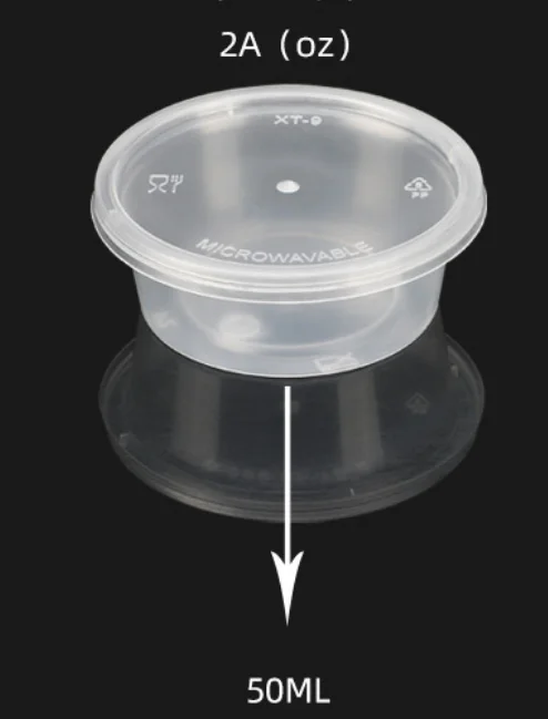 2 oz sauce container small plastic cups with lids
