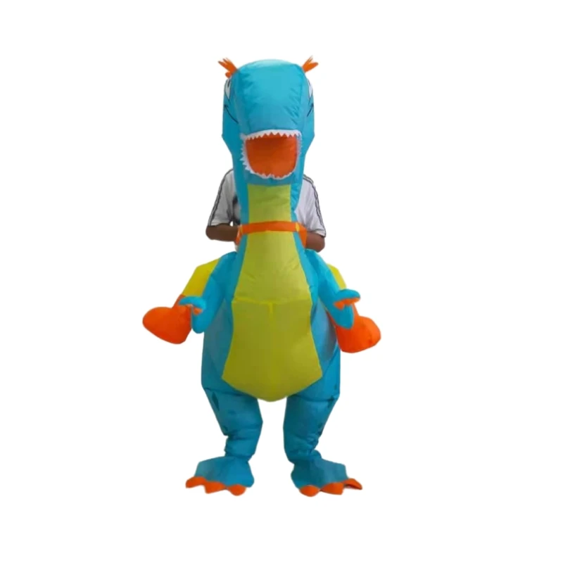 T-REX аттракцион на Хэллоуин костюм для косплея Забавный динозавра надувной взрослых