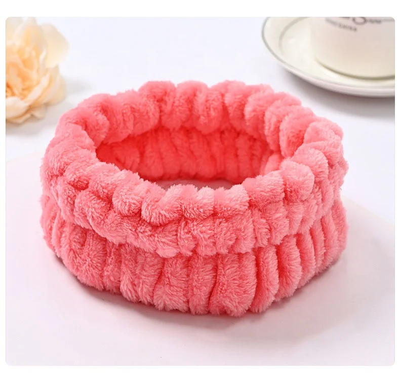 QuiteGirl Custom Sports Wrist Cuffs Sweat Band Hair band set for Adults Cheap Wholesale Coral fleece Microfiber Fabric Material