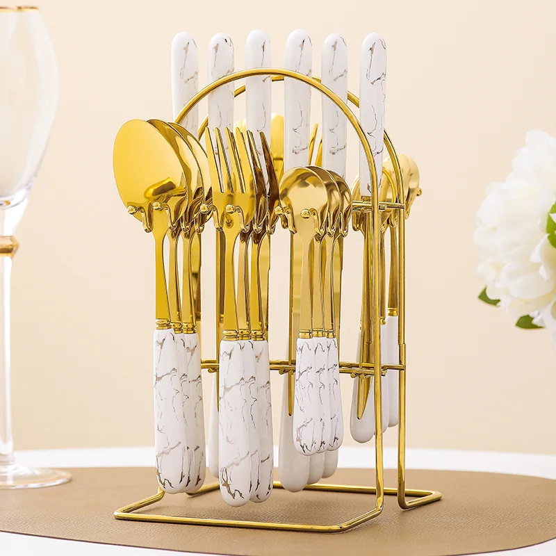 Top Selling Disposable Gold Forks And Knife Camping Spoon and Fork Cutlery for Kitchen Restaurant