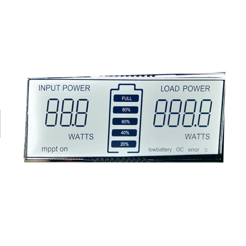 7 Segment Lcd Reflective Display Custom Numeric Lcd TN Display Panel