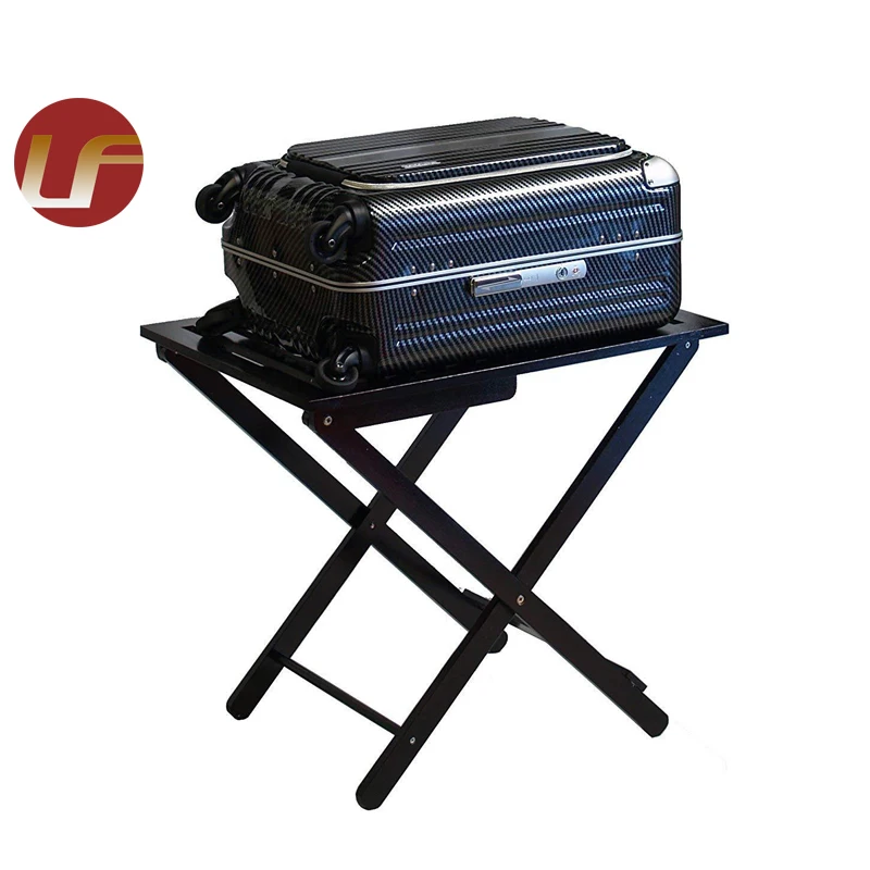 Hotel Bedroom Luggage Rack Customized Wood Hotel Room Folding Luggage Rack
