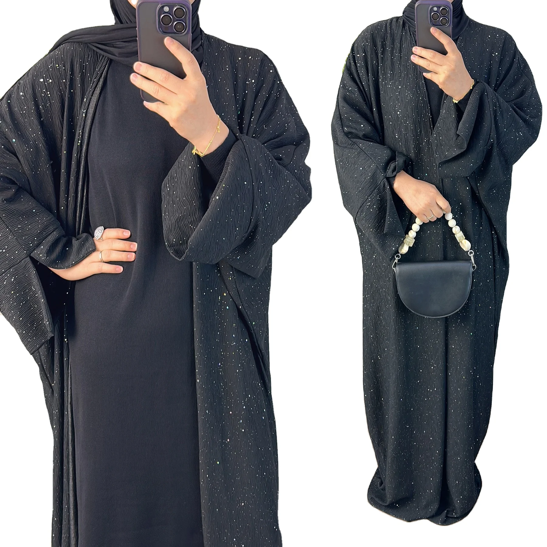 2024 Dubai Abaya  Autumn Winter Dubai Women Abaya Dress Kaftan Islamic Clothing Thick Long Cardigan Robe Femme