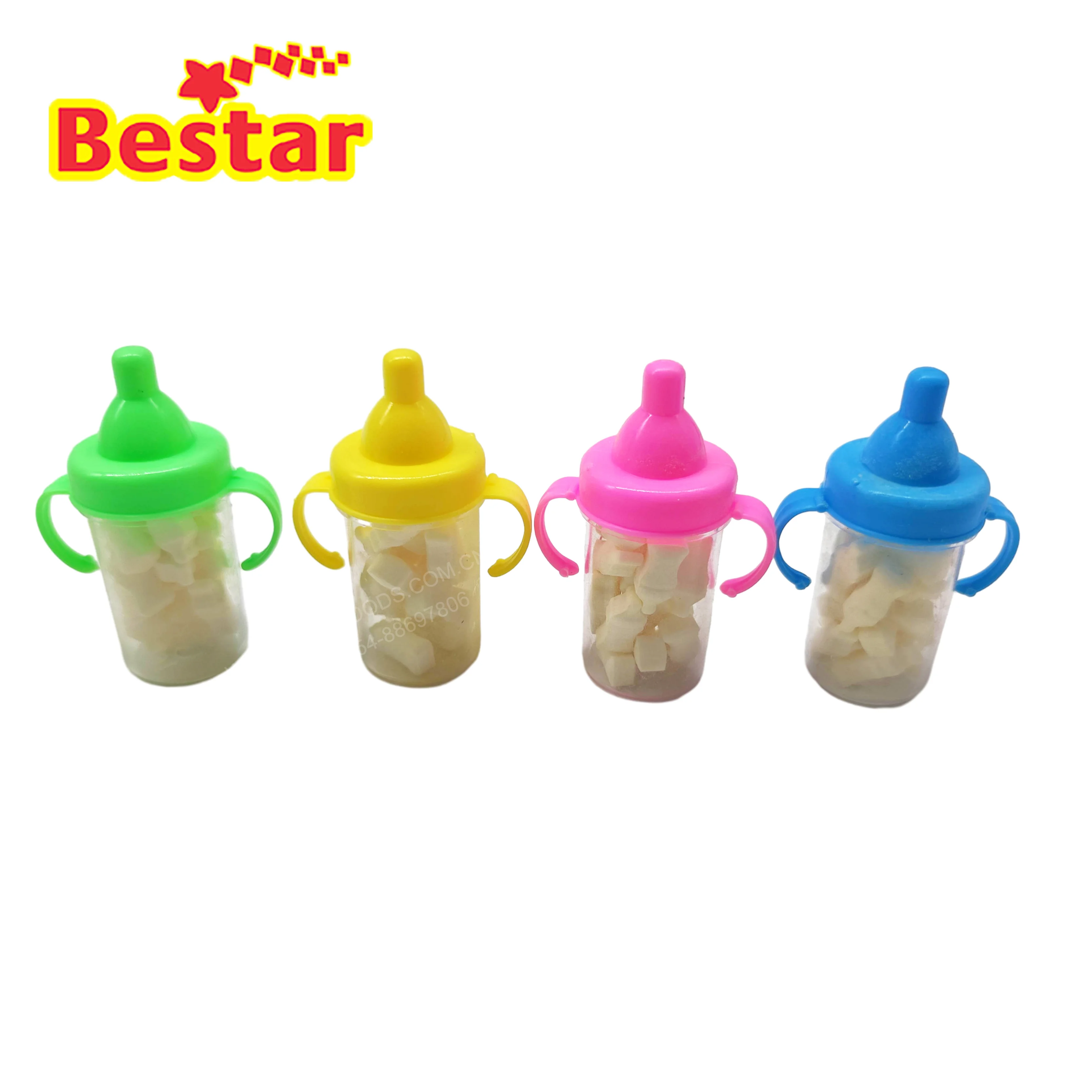 Baby bottle yogurt shaped tablet candy hard dextrose candy in nipple bottle yogurt flavor candy