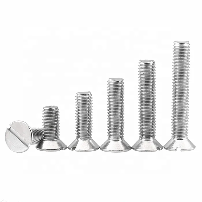 DIN 963 SS Slotted countersunk head machine screws