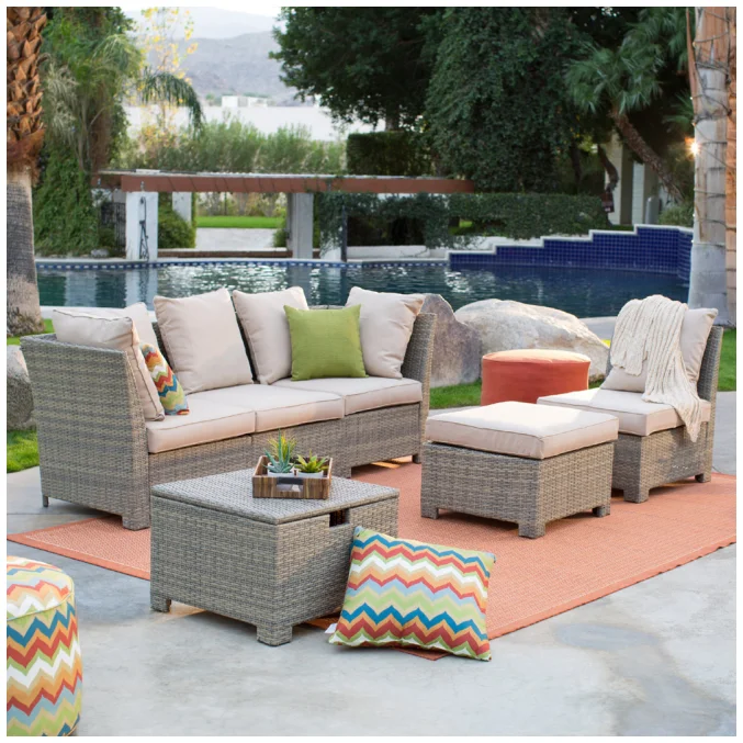 cheap resin wicker garden sofa patio set outdoor furniture