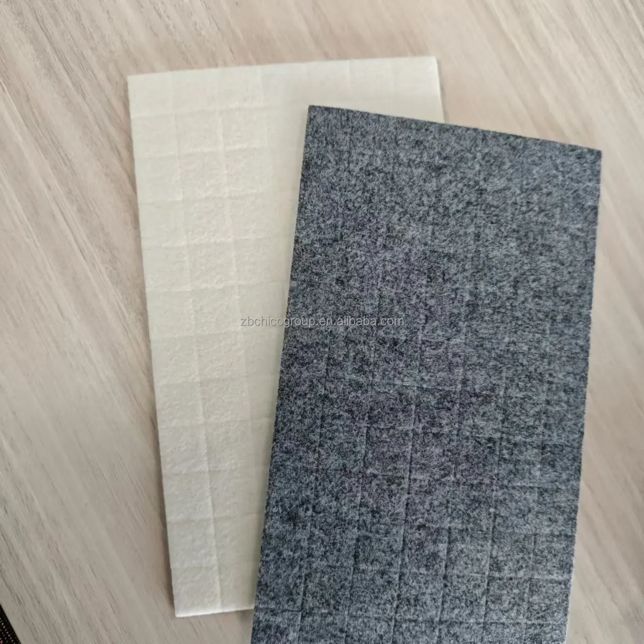 Rolls 18*18*2+1mm Adhesive White Felt Pad with Foam Separator Pads For Glass Protective Packaging