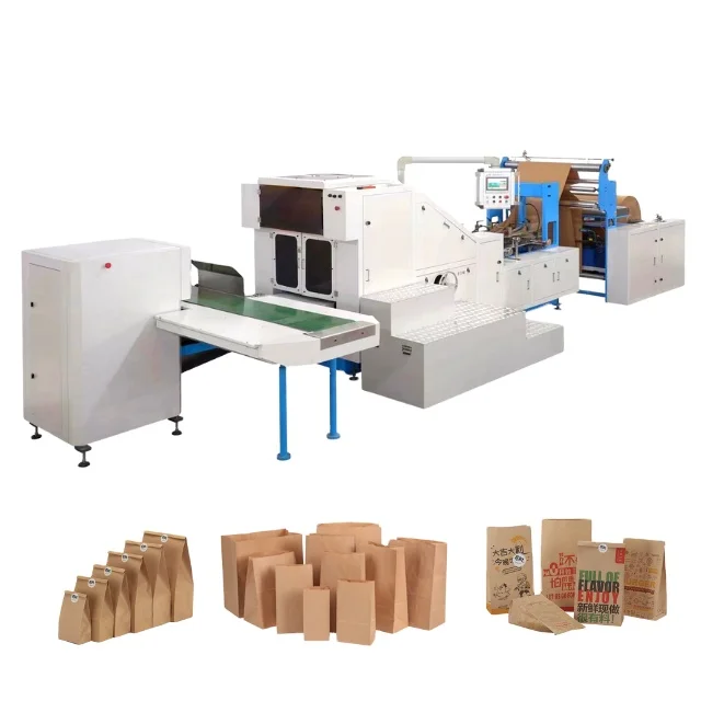 Semi-Automatic Square Bottom Paper Bag Machine For Making Paper Bag