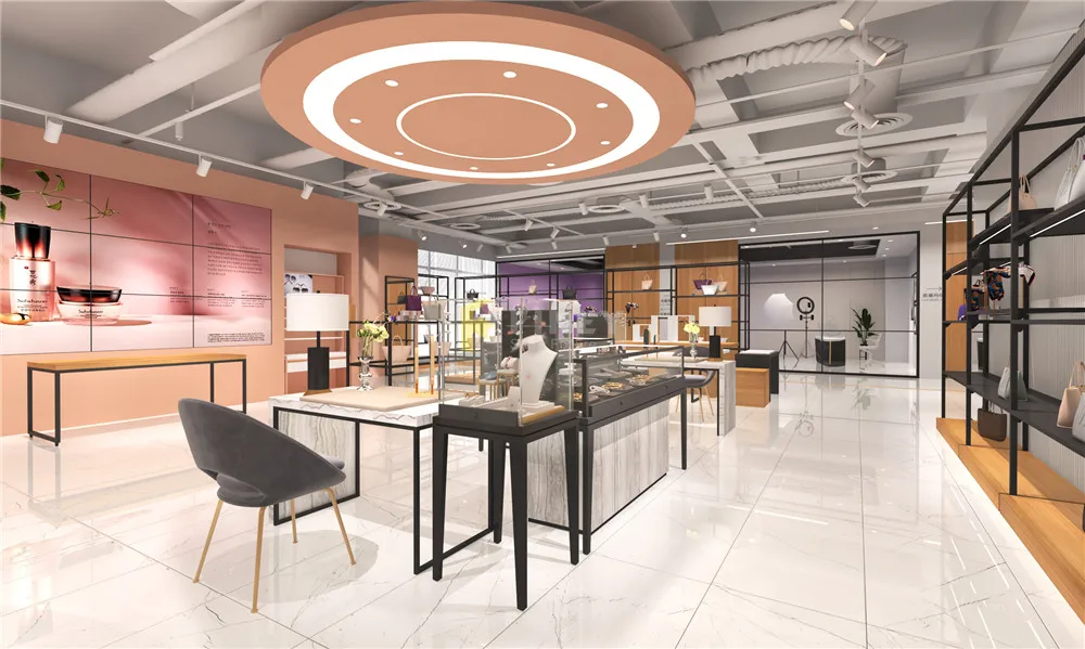 One-stop Service Modern Retail Store Interior Decoration Design China Supplier Showroom Interior Design  Decoration Showroom