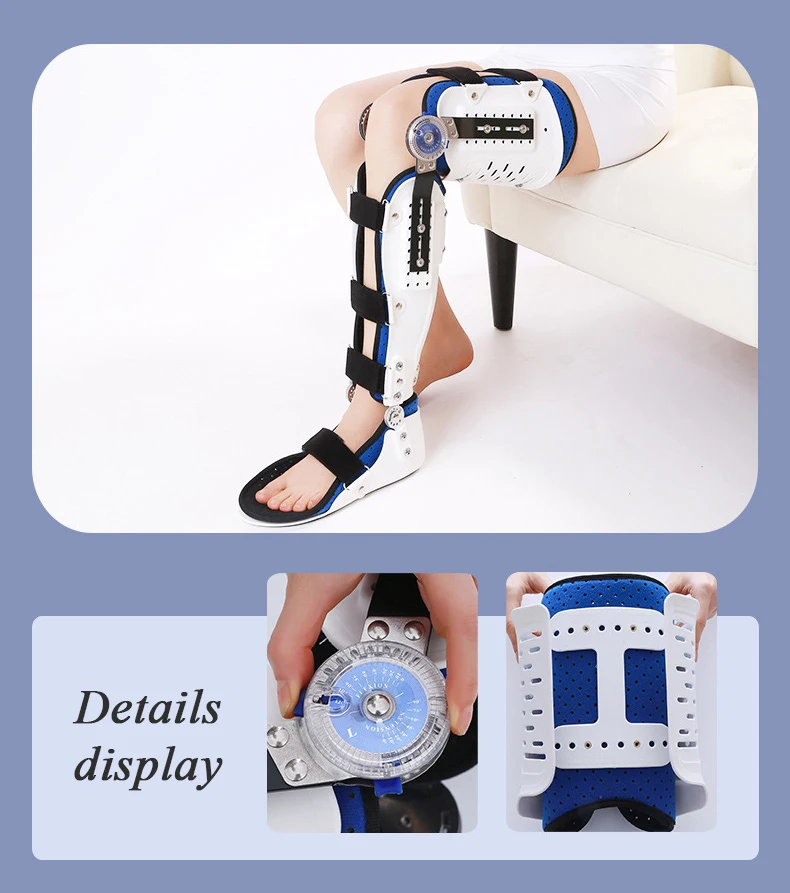 Knee Immobilizer Hinged Knee Ankle Foot Orthosis Support Lower Limbs Brace Knee Joint Fracture Leg Bracket