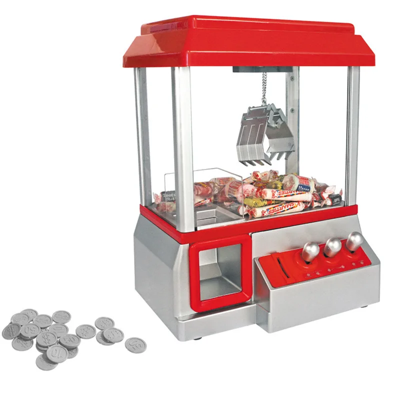 electronic claw toy grabber machine with LED lights mini candy grabber for kids