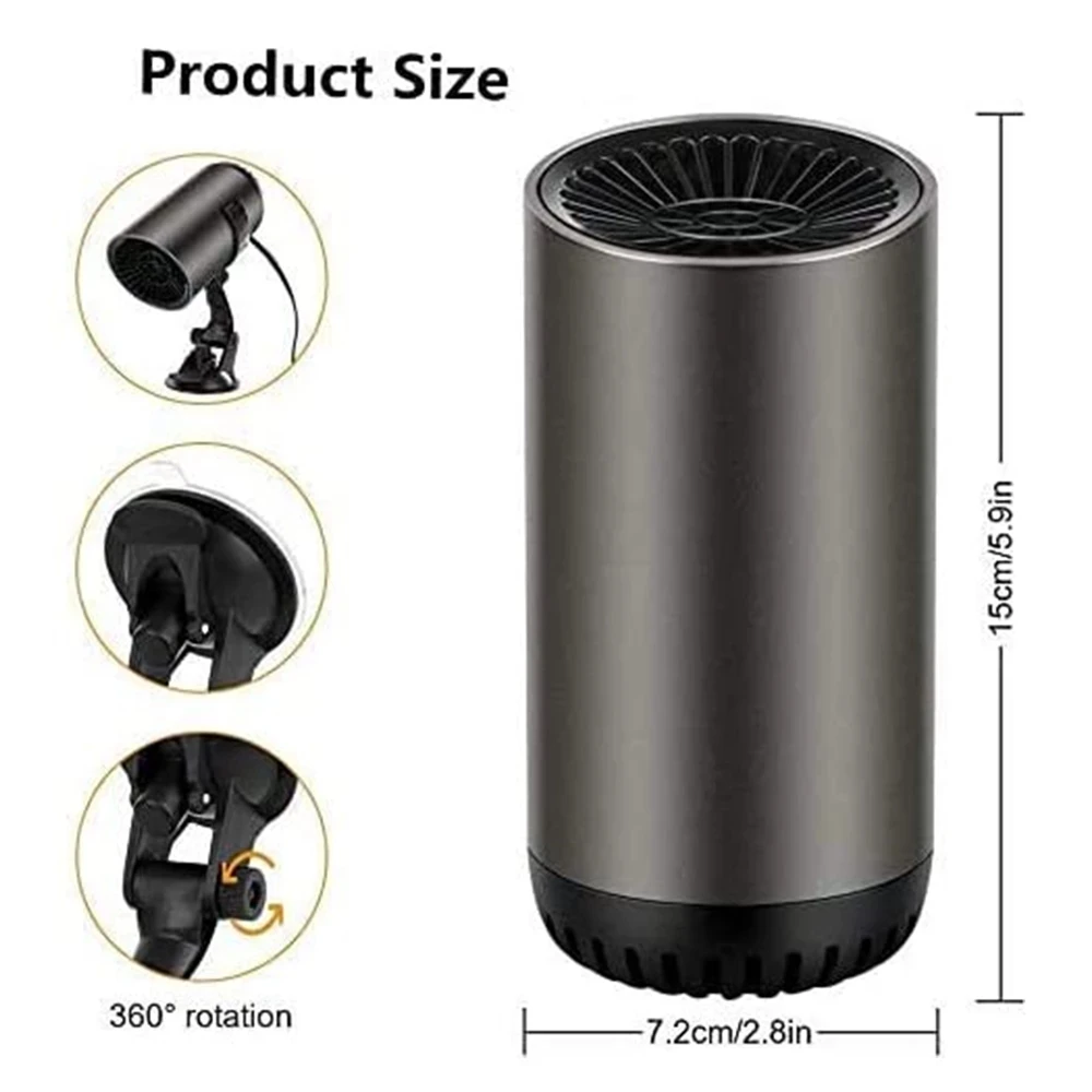 Car Heater Defroster Portable 12V 150W Auto Heating & Cooling Thermostat Dual Fan for SUV Truck RV Trailer
