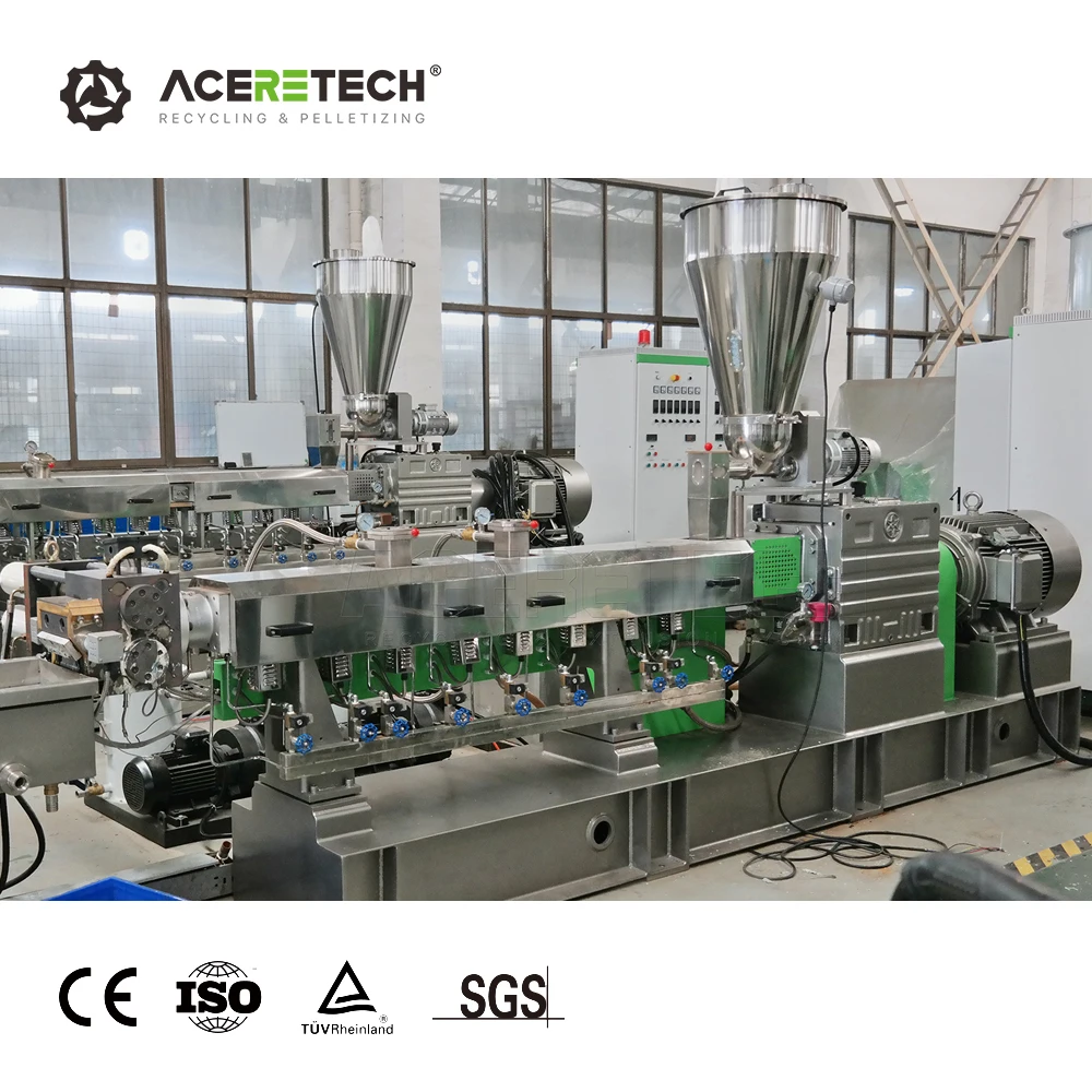 Professional Service ATE Twin Screw Extruder Machine For PC+ABS Filled With CaCO3