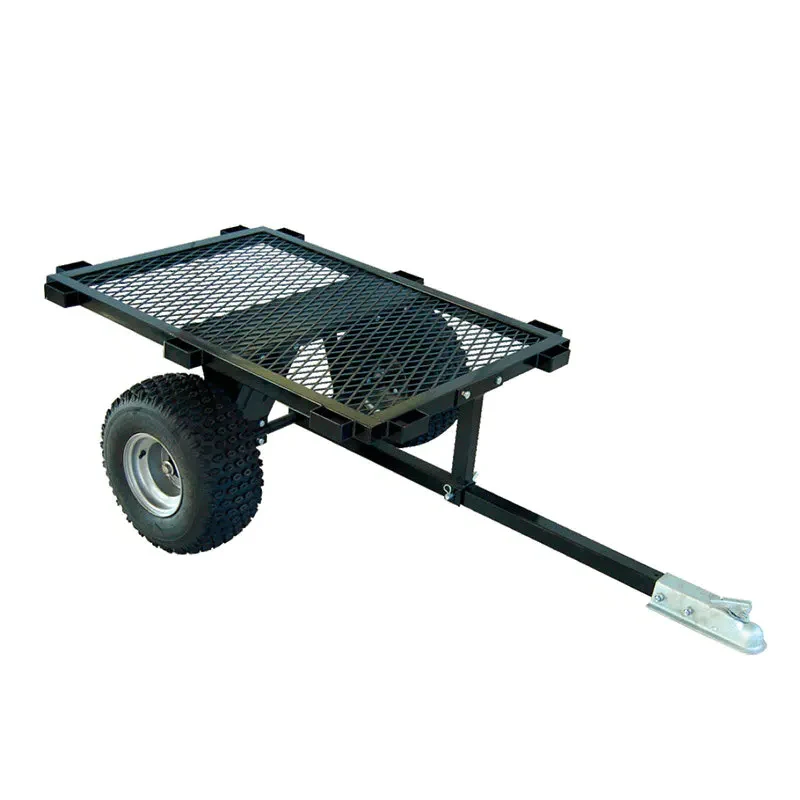 1000lbs Steel Flatbed ATV Dump Cart Utility Car Truck Tow-Behind Farm Transportation Flatbed ATV Trailer With Easy Loading