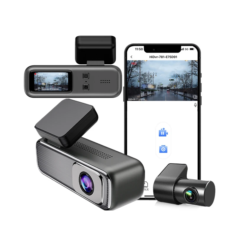 Front real 2k resolution WIFI dash cam black box double recorder 1.47 inch IPS screen 150 wide angle rear camera 1K vehicle dvr