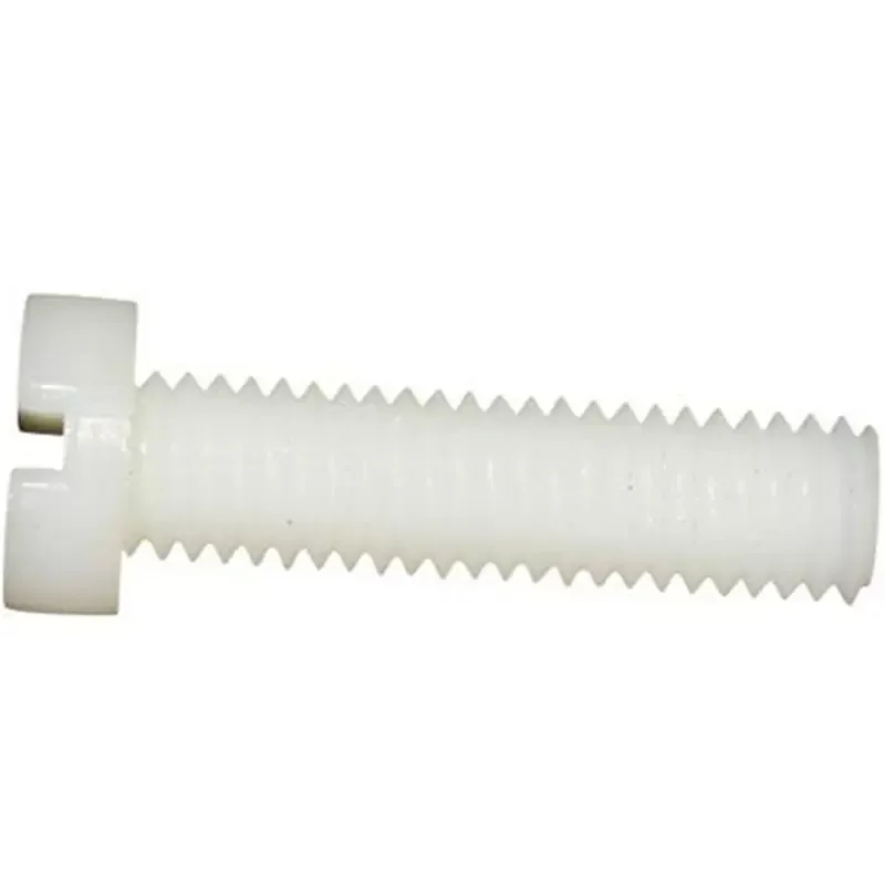 White plastic screws PP screws acid and alkali resistant insulated bolts slotted pan head nylon screws M3-M8