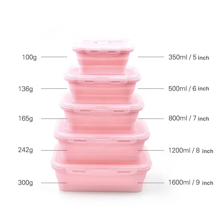 Collapsible Silicone Lunch Box Food Container SW-HS20